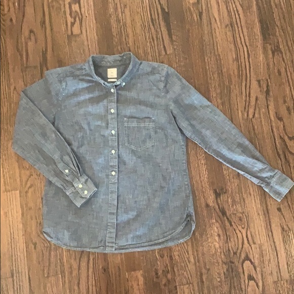 GAP Womens Blue Button Up Long‎ sleeve shirt - Picture 1 of 5